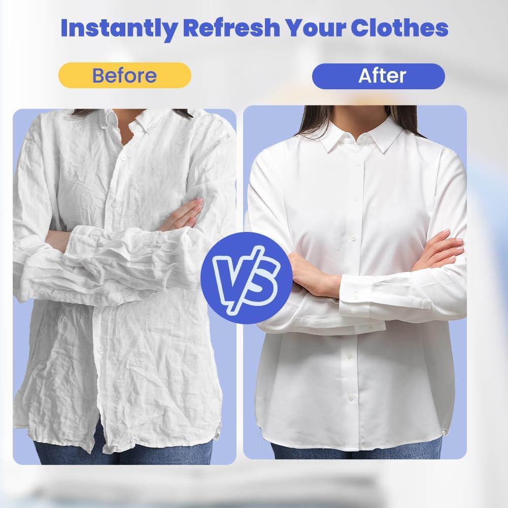 Blesgam Steamer for Clothes 700W, Fast Heat-up in 40S, Clothes Steamer with 120ML Water Tank, 25g/min Strong Penetrating Steam, Handheld Steamer Iron for Travel and Home(GY169)