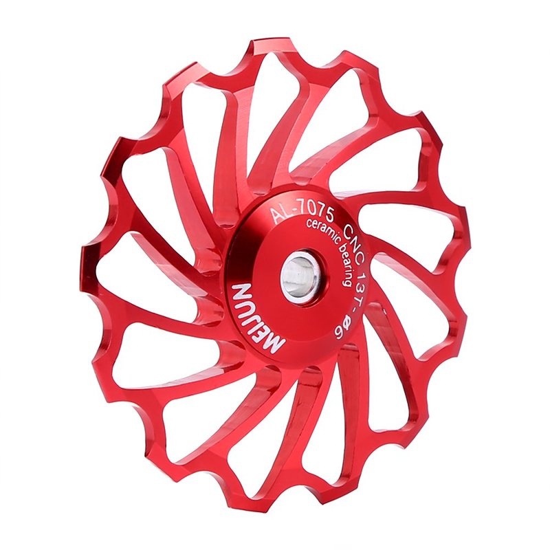 Rear Derailleur Pulley, Ceramic Bearing Wheel Aluminium Alloy Rear Derailleur Roller 11T/13T (2pcs)(13T-Red), Wholesale Business