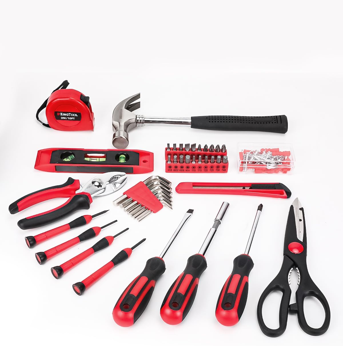 149-Piece KingTool Home Repair Tool Kit - Complete Mechanic Set with Toolbox for Home, Office & College