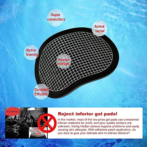 LEKEONE Replacement Gel Pads for Abdominal Belts - 6 Sets (18 Pads)
