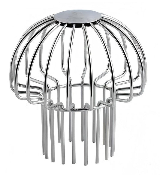 304 Stainless Steel Gutter Guard, Filter Strainer Fits for Round Downspout, Anti-Blocking Line Cap Drain Cover, Fits 3 Inch Tube