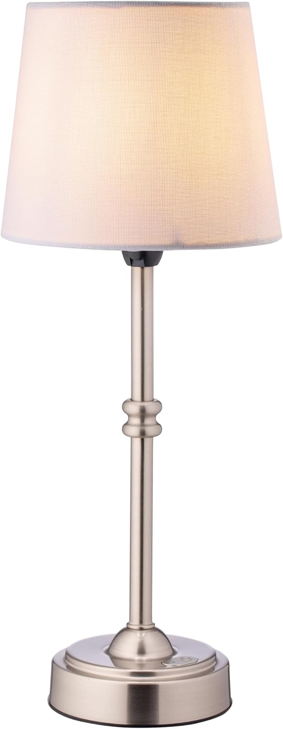 Cordless LED Table Lamp with Dimmer - O’Bright Seraph, Rechargeable Battery, 3-Level Brightness, Perfect for Patio & Bedside