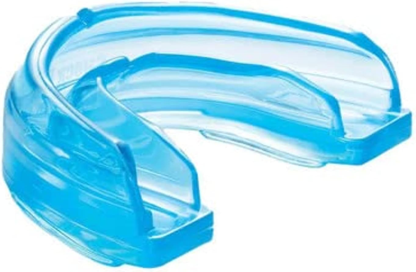 Shock Doctor Mouth Guard for Braces - Upper Teeth Protection, Instant Fit, Blue | Adult & Youth Sizes (Pack of 2)