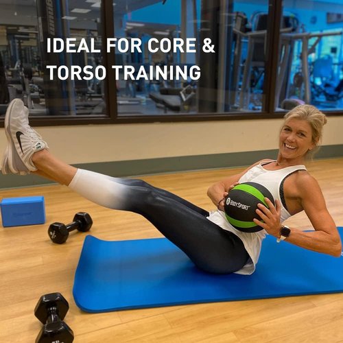 Body Sport Medicine Ball - Weighted Exercise Ball for At-Home Workouts | Cardio & Strength Training