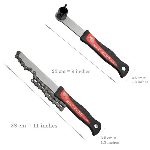 BikeHand Bicycle Bike Compatible with Shimano Cassette Turner Install Rotor Lockring Removal Chain Whip Tool Kit - Classic