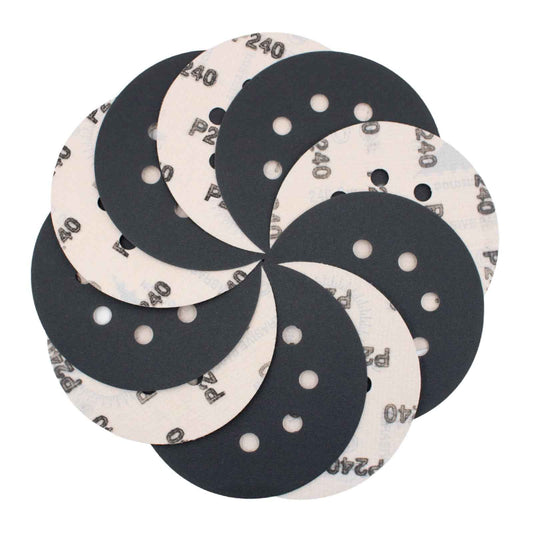 Akjwp 110PCS Wet Dry Sanding Discs, 5 Inch 8 Holes Hook and Loop Sandpaper 240 Grit Random Orbital Sander for Wood Automotive Metal Plastic Sanding Polishing