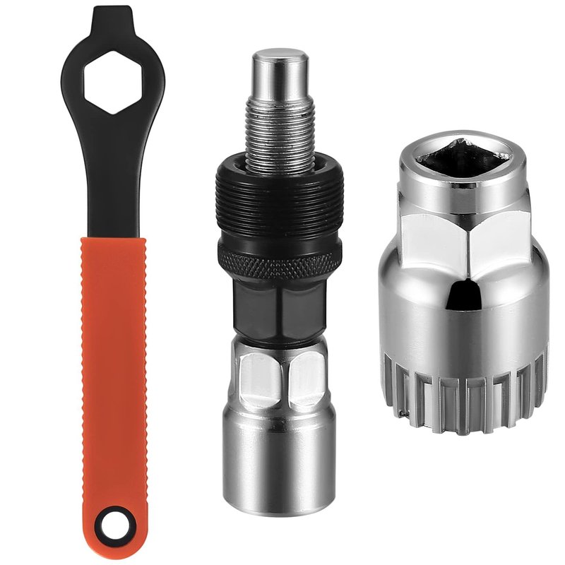 CFIKTE Bicycle Crank Extractor and Bottom Bracket Remover with 16mm Spanner Wrench, Bicycle Crank Removal Tool Crank Puller Tool-Bike Crank Arm Remover Spanner Repair Tools Kit.