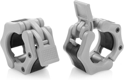 Greententljs Olympic Barbell Weight Clamps 2 Inch Clips Quick Release Locking 2" Pro Olympic Bars Deadlifts Weights Plates for Squats Weightlifting Fitness Body-Solid (Gray)