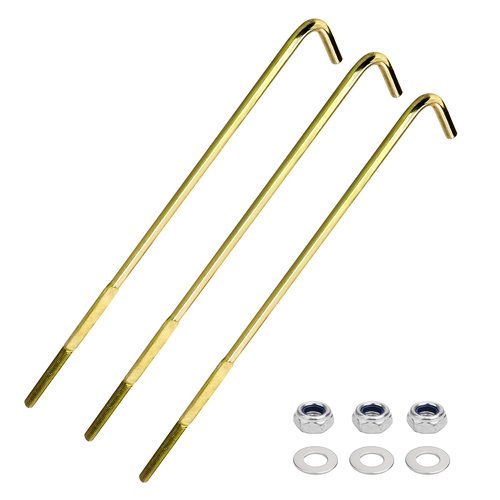 Jerbor 3PCS Golf Cart Battery Hold Down Rod J-Bolt & Nut for EZGO RXV 2008-UP Golf Cart OEM# 602896