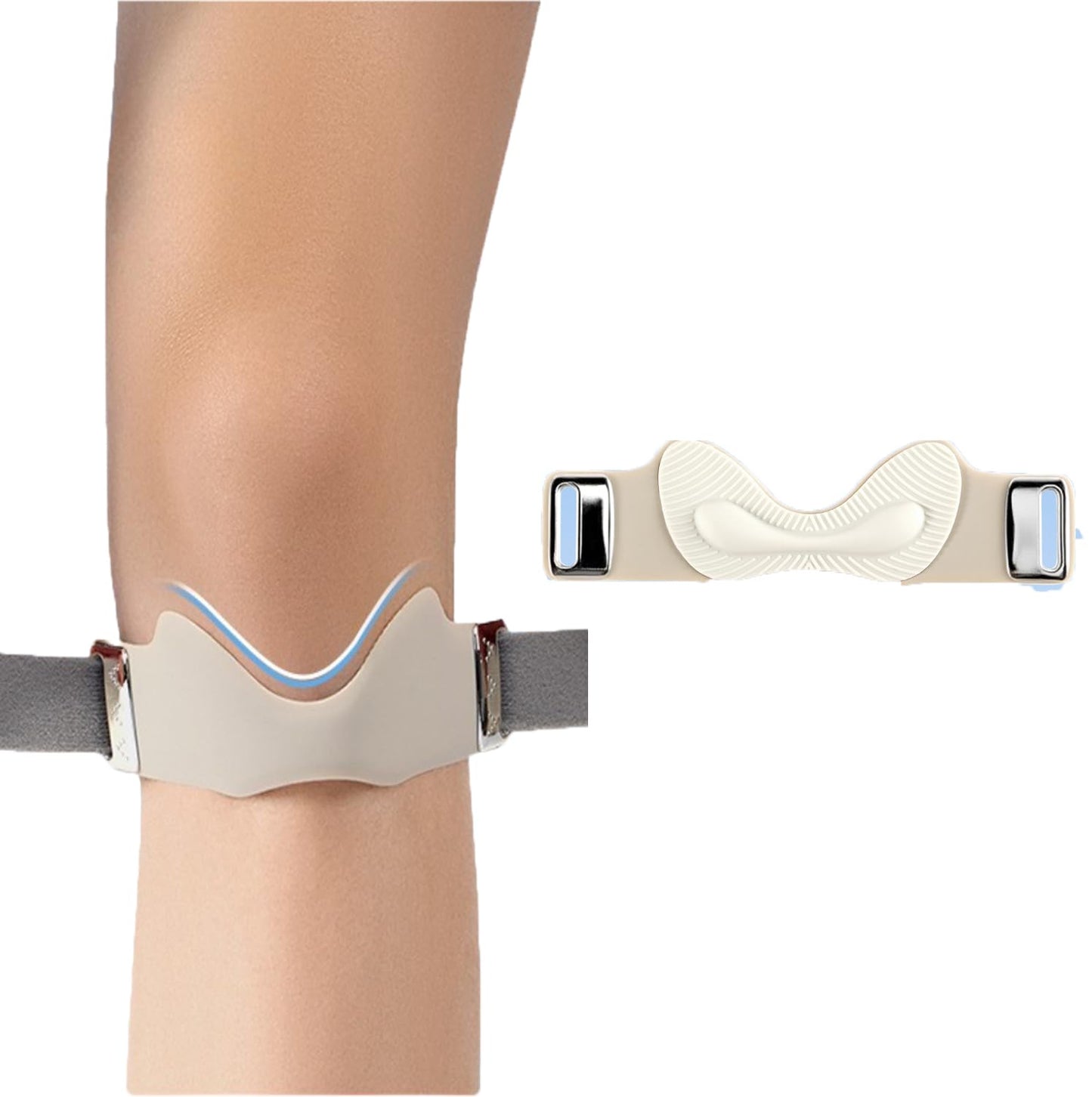 REANEX Knee Braces for Women and Men, Patella Knee Support Strap, Basketball, Running, Hiking, Volleyball, Tennis, Squats (Black)