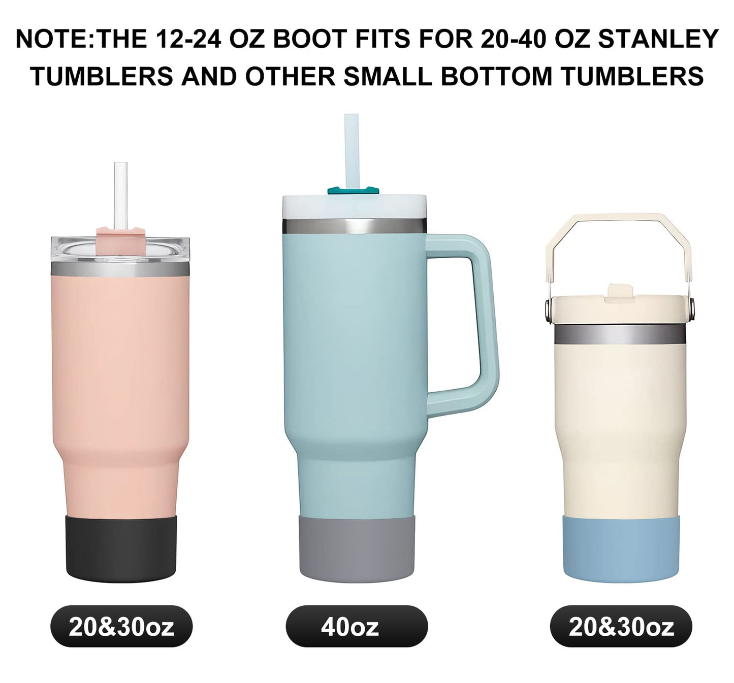 CHEETAH Protective Boot for Hydroflask Water Bottle 32oz - 40oz, BPA Free Bottom Silicone Sleeve Cover, Compatible with All Water Bottles with Bottom Width of 3.56in (32-40oz, Clear)
