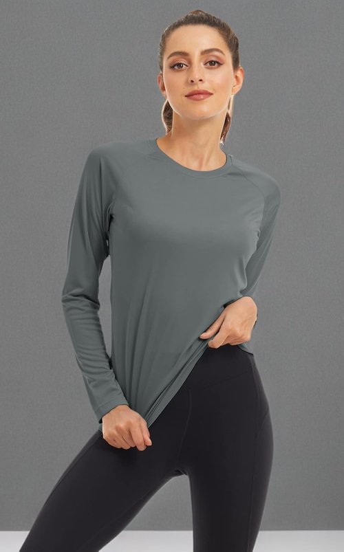MAGCOMSEN Women's Long Sleeve Sun Protection Shirt - UPF 50+ for Hiking, Fishing & Workouts