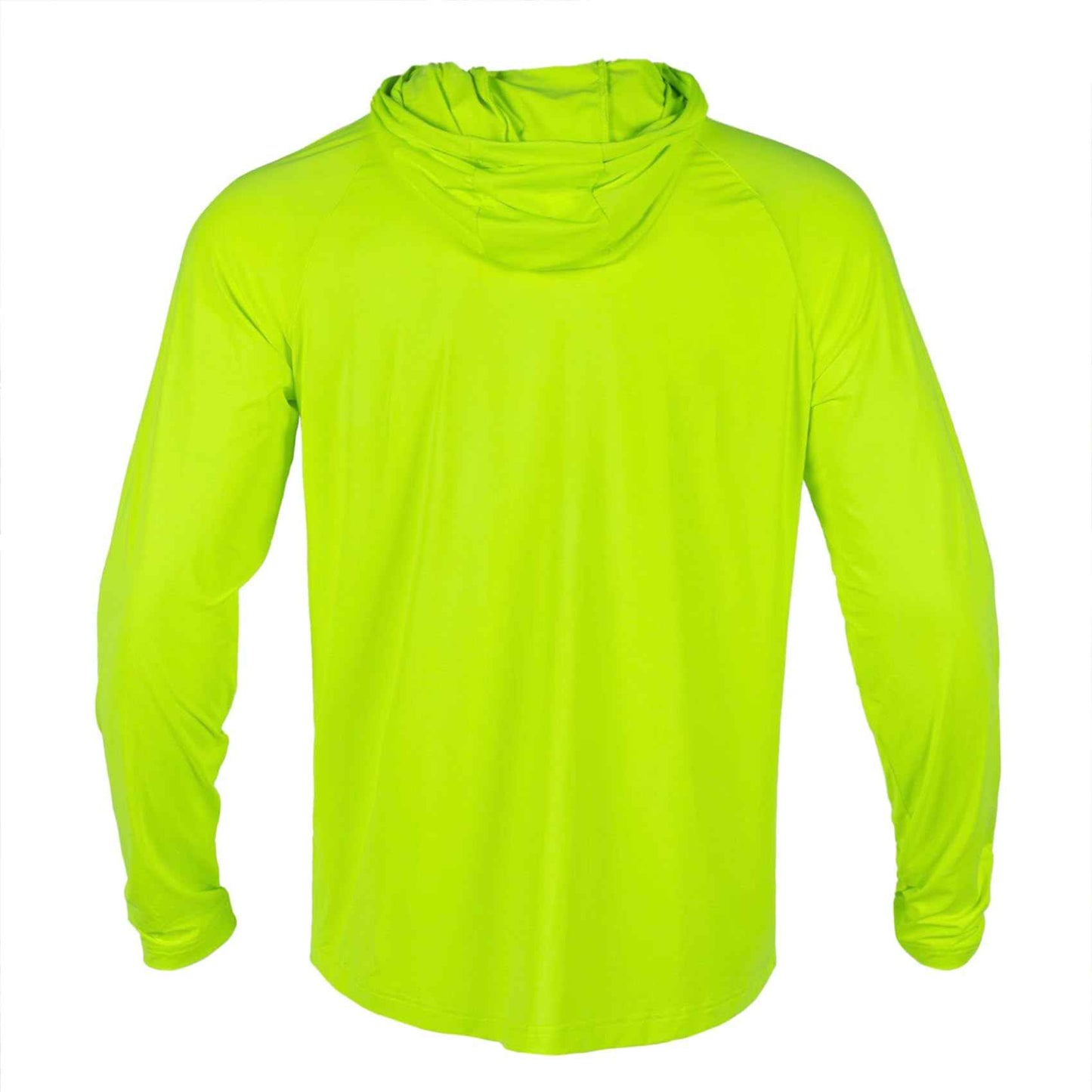Men’s Quick Dry UPF50+ Sun Protection Hi Vis Long Sleeve Shirts,Full Zip Safety Hoodie,4-Way Stretch Construction Shirts for Men Breathable Yellow