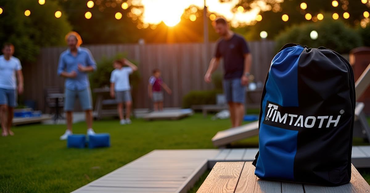 Skiennix Professional Cornhole Bags - Dual-Sided Regulation Set of 8 | Slick & Stick Design