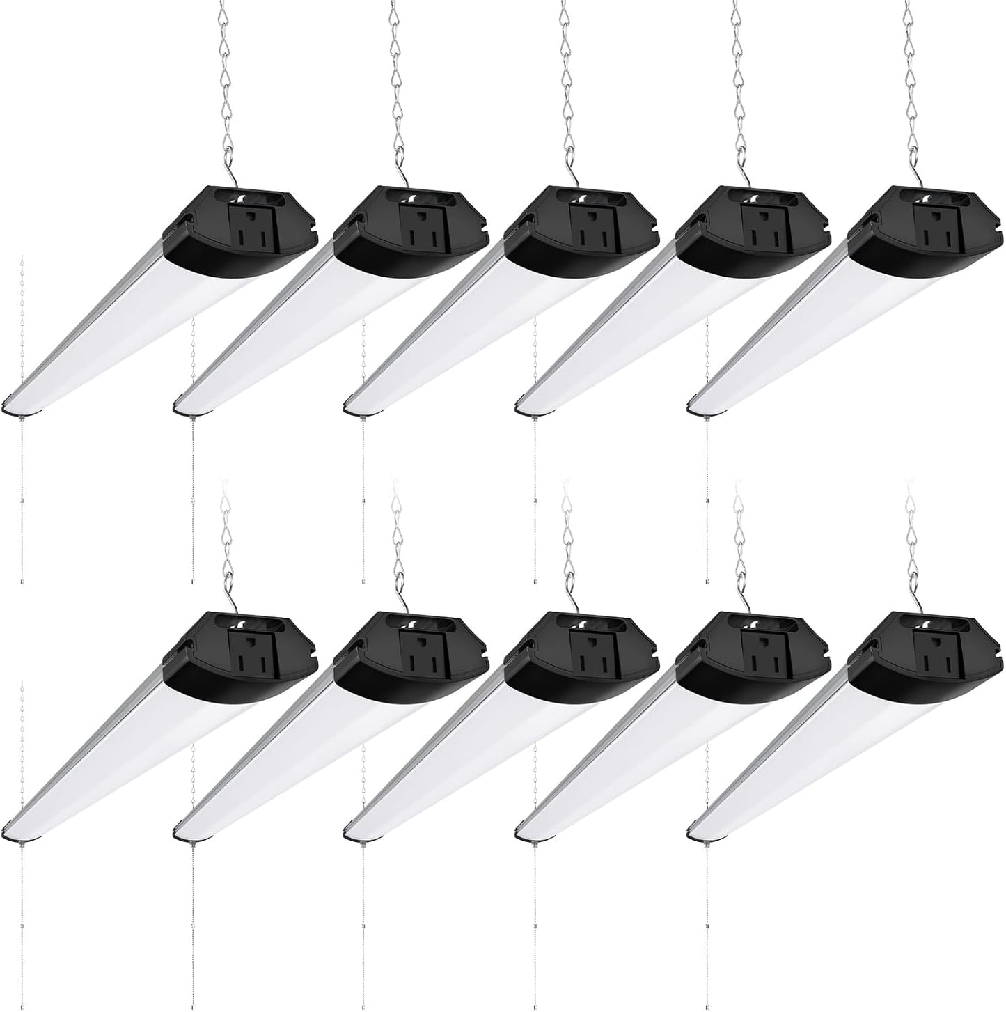 Barrina 10000LM LED Shop Light Fixture - 4FT, 84W, 5000K, Linkable, ETL Approved for Garage & Workshop