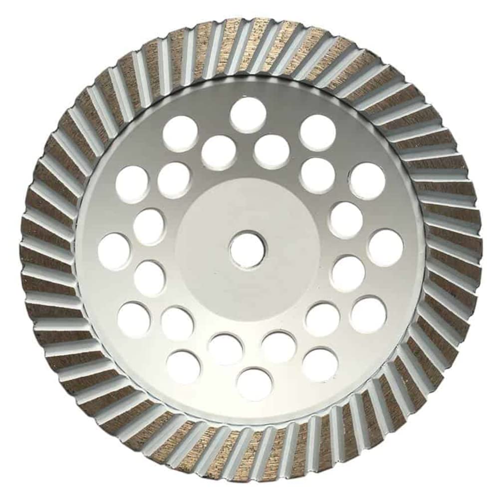 7" Grinding Wheels for Concrete, Granite, and Marble, #80/100 Grit, 5/8"-11 Threaded Arbor