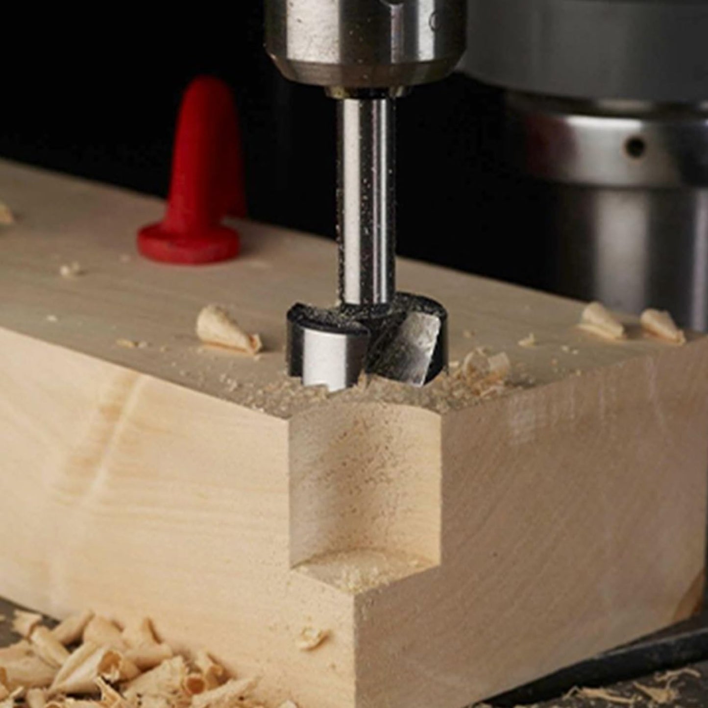 Waterspout 2 Inch Carbon Steel Forstner Drill Bits, Set of 1, Wood & Plastic Drilling, Hinge Cutter Tool with Storage Case