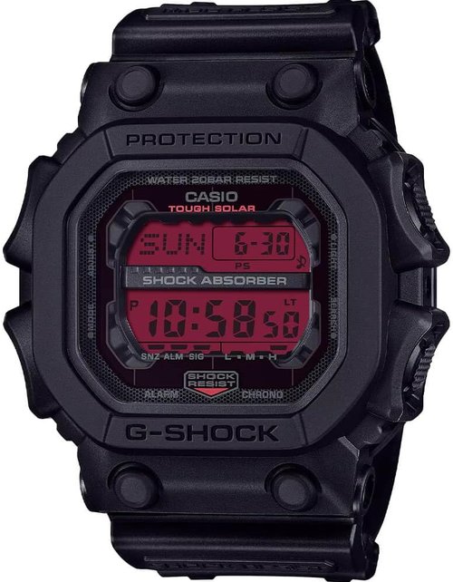 Casio G-Shock Digital Oversized Watch - Black Resin with Red Accents | GX-56BBR-1