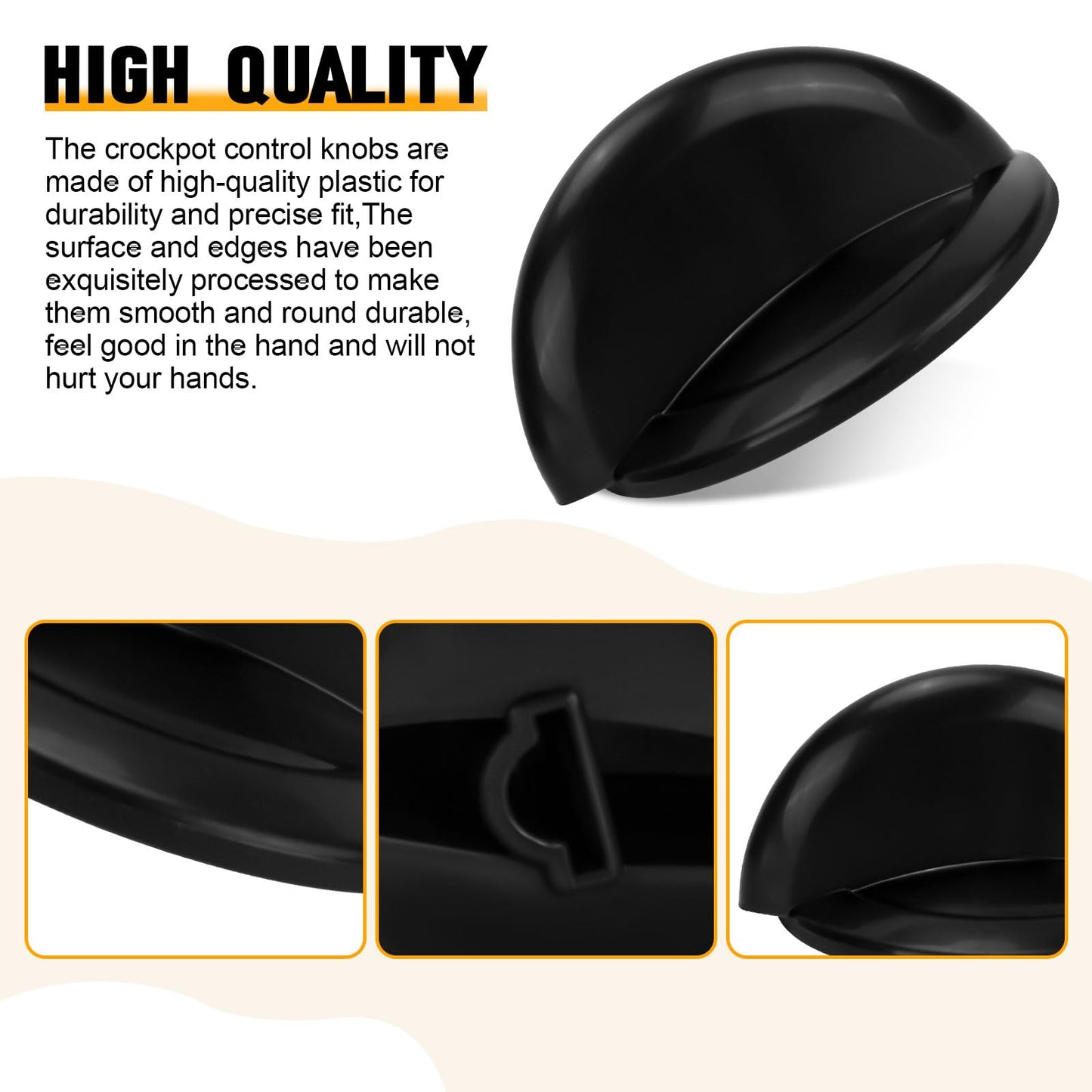 Control Knob Compatible With Crockpot Slow Cooker SCV700-CH-BR Replacement Parts Slow Cooker Adjustable Knobs (2PCS)