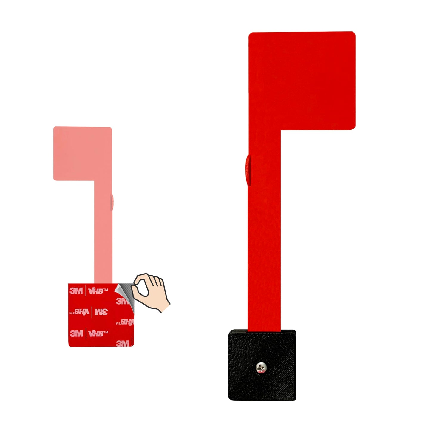 No Tools Needed with Optional Screws Mailbox Flag Replacement (Pack of 1) – Weather-Proof Strongest Adhesive Red Flag for Mailboxes Outside – Two Installation Options