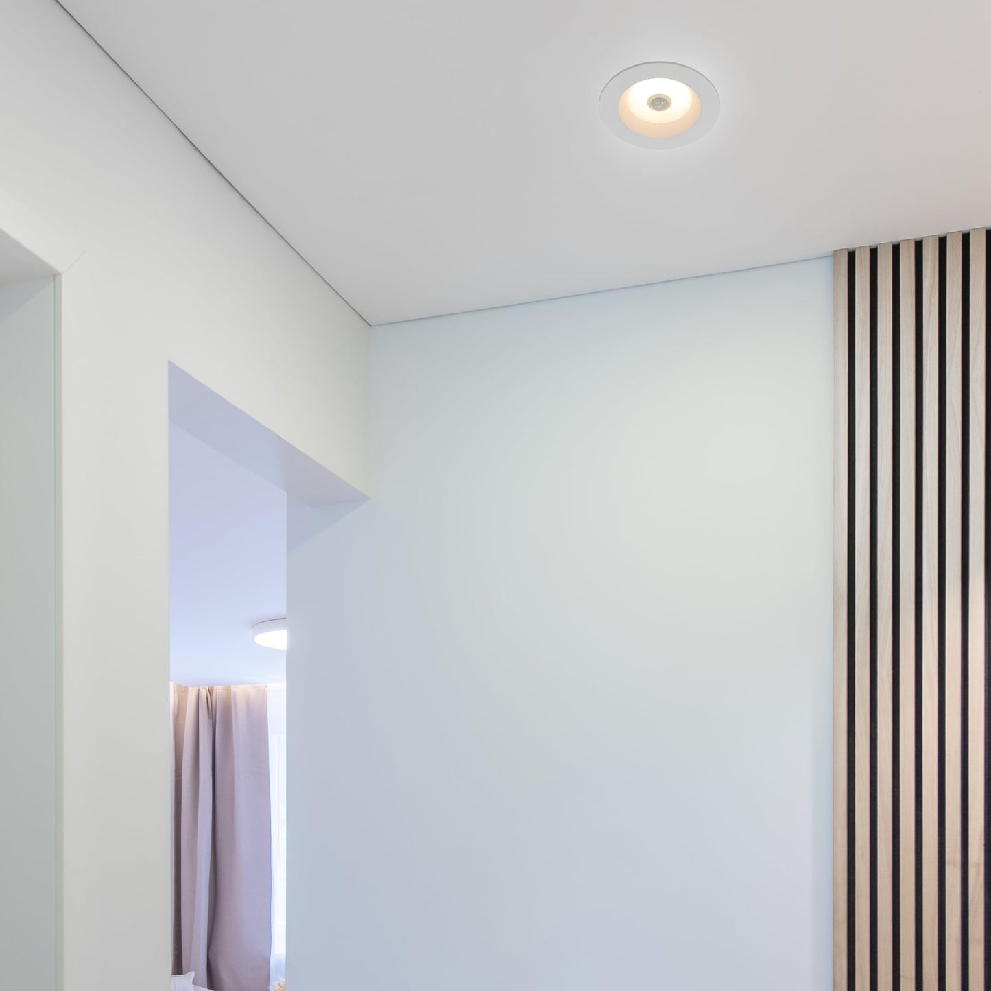 Maxxima 4 in. Retrofit LED PIR Motion Sensor Downlight - 1000 Lumens, 9 Watts, 5 CCT 2700K/3000K/3500K/4000K/5000K, Energy Efficient Indoor Ceiling Lighting Fixture