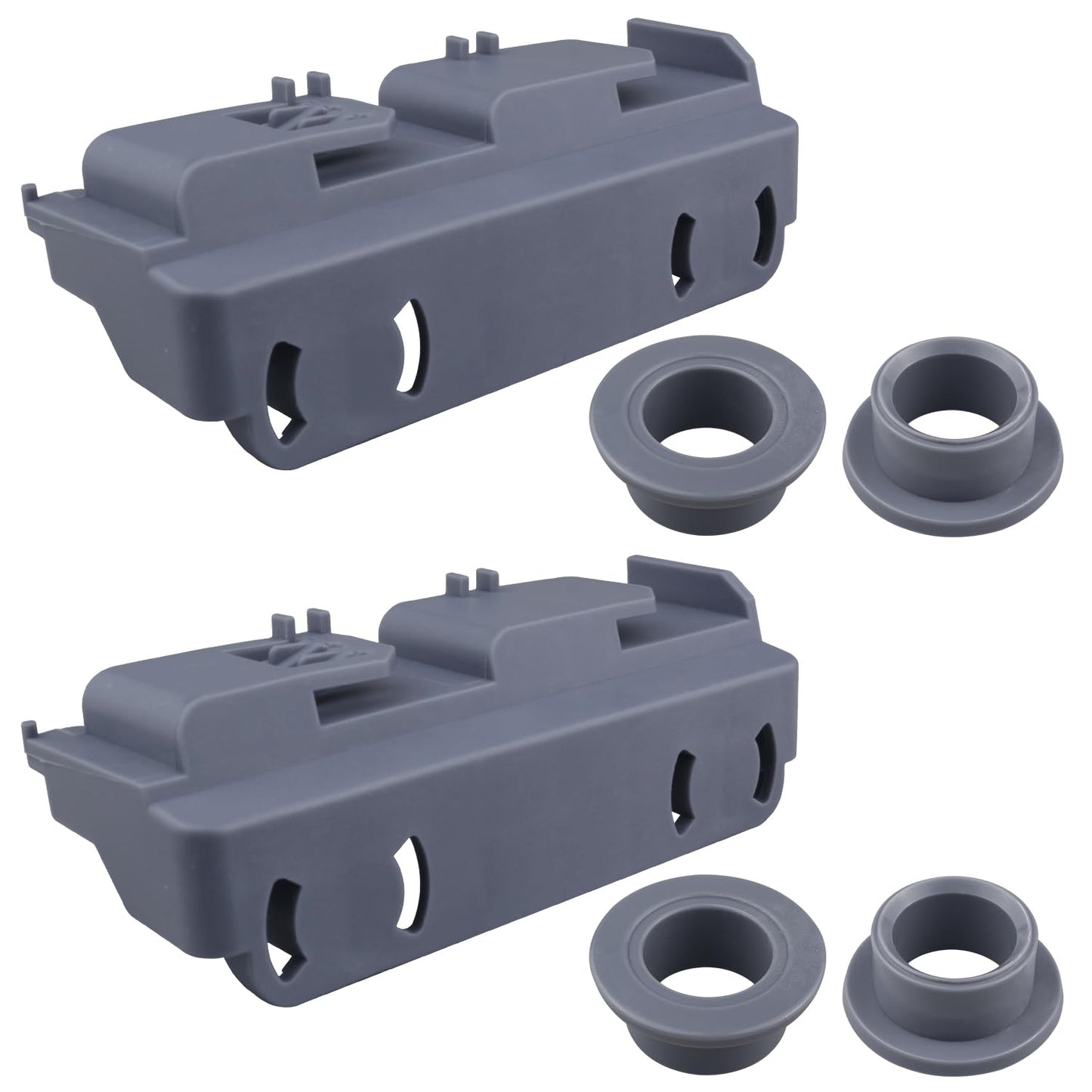 2 Pack WD28X27241 Dishwasher Lower Rack Wheels and Carrier Kit Replacement Part Compatible with GE Dishwasher Baskets Roller Assembly L and R Side,Replaces for WD12X10439 WD12X10438 WD12X10446