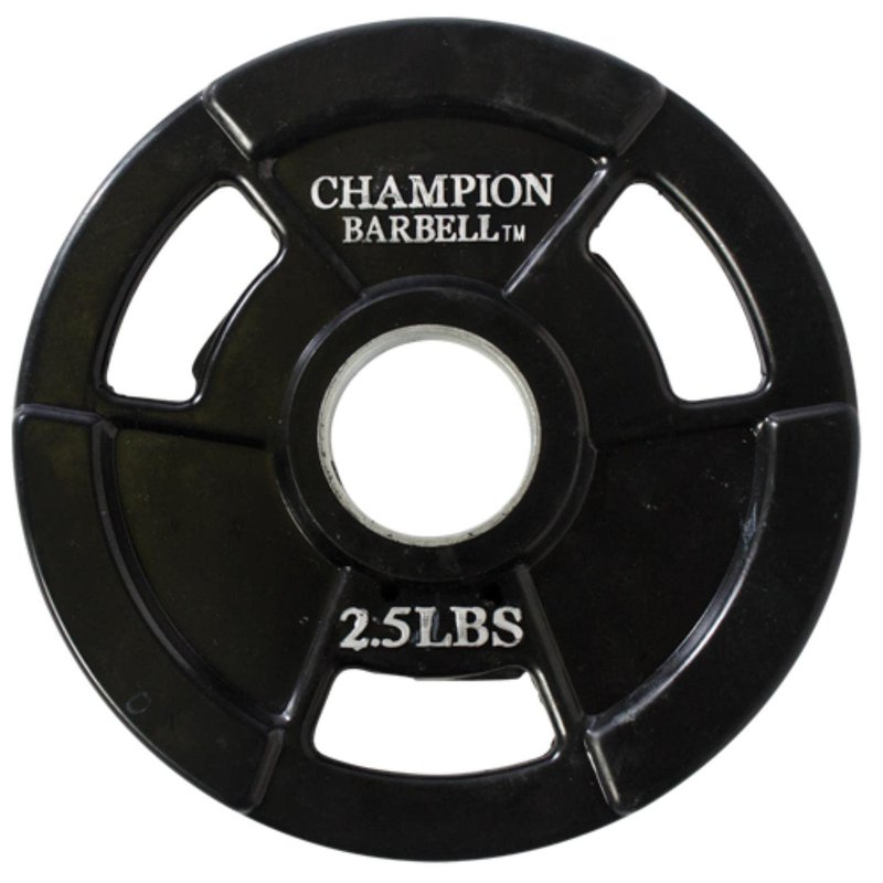 Champion Barbell Olympic Rubber Coated Grip Plate, 2.5-Pound