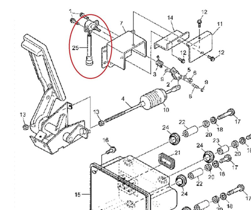 A.A Throttle Sensor Assembly for Yamaha G19 G22 Golf Carts - JR1-85885-00-00, JR1-85885-00