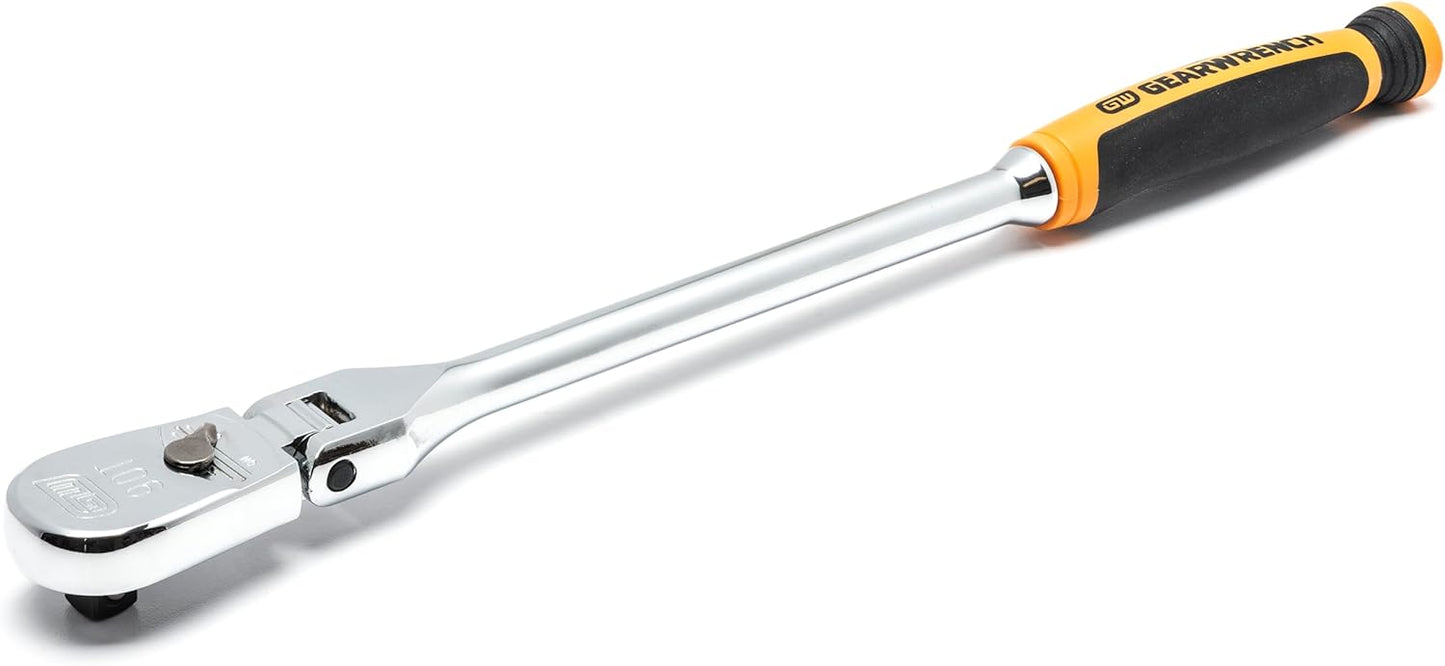 GEARWRENCH 3/8" Drive 90 Tooth Flex Teardrop Ratchet with Cushion Grip - Model 81210T