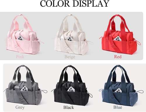 Bucosd Mini Crossbody Gym Bag - Stylish Duffle with Wet Compartment for Women | Beige