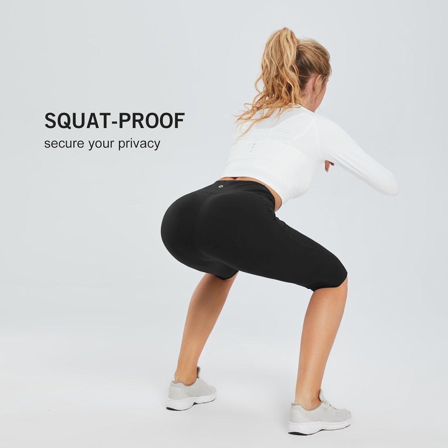 Baleaf Women's Capri Leggings - High Waisted Knee Length with Pockets for Yoga & Workout