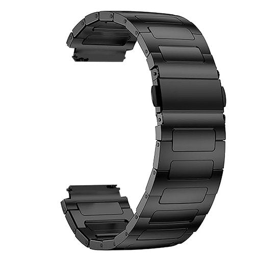 Lamshaw Compatible with Amazfit T-Rex 2 bands, Solid Business Stainless Steel Metal Bands Compatible with Amazfit T-Rex 2 Smart Watch (Black, for T-Rex 2)
