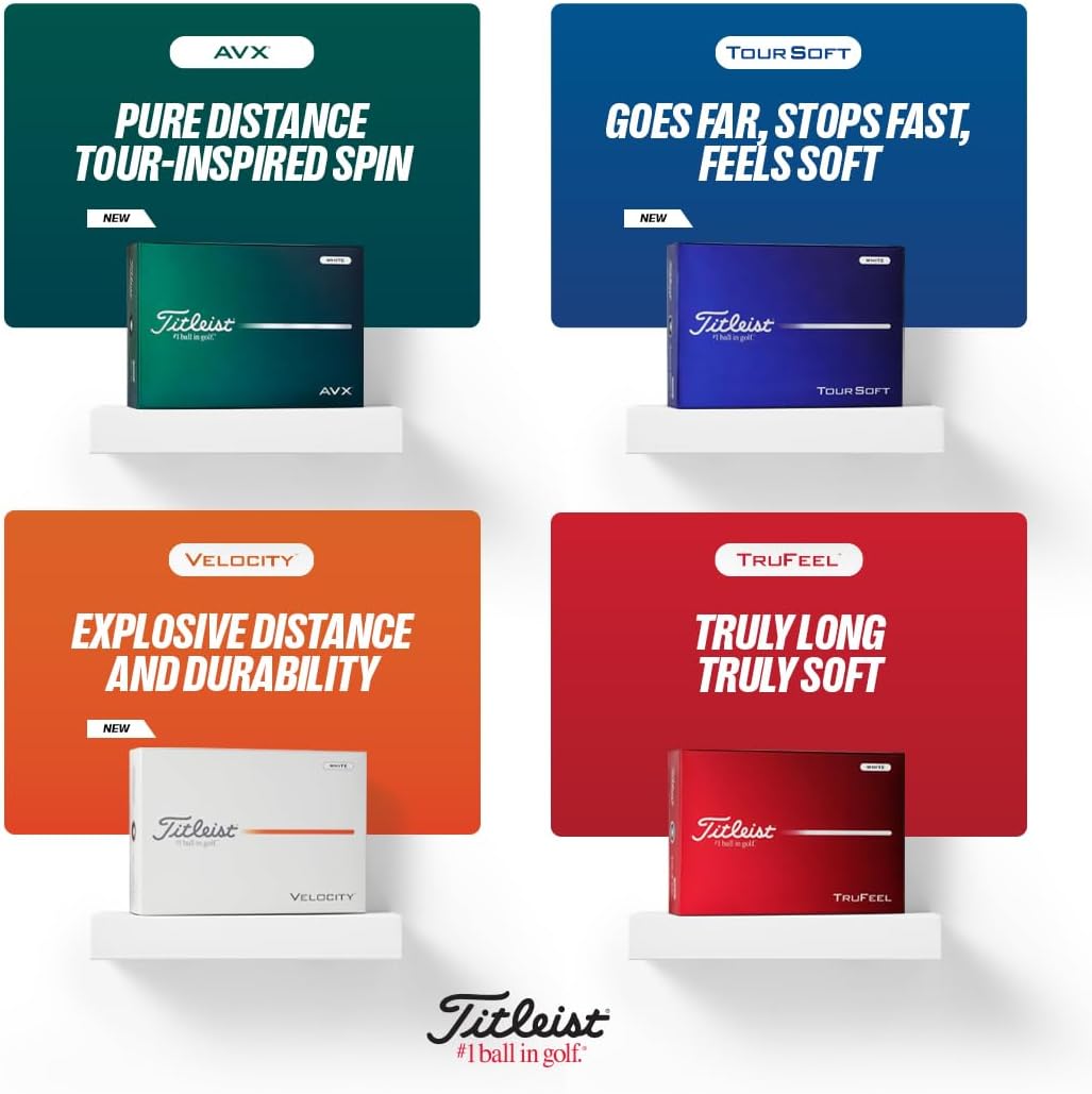 Titleist TruFeel Golf Balls - Soft Feel & Exceptional Distance | 1 Dozen Pack