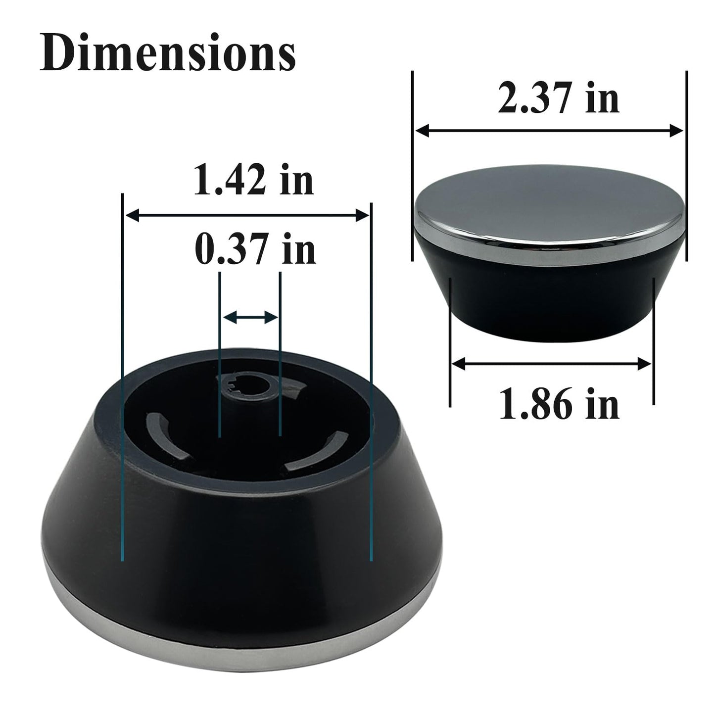 auaurly AEZ73913401 Knob Assembly Fits washers and dryers Chrome