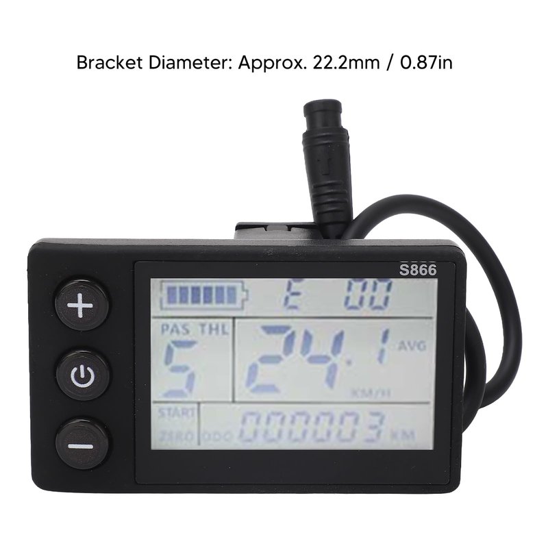 Electric Scooter Conversion LCD Display with 6P Waterproof Connector Mountain Conversion LCD Panel Parts