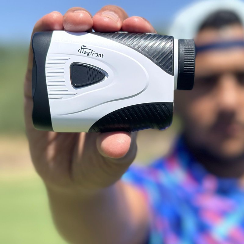 Flagfront Golf Rangefinder with Slope & Magnet, 1000Y Range Finder Golf, 6X Zoom, HD LCD, Flag Lock & Vibration, Rechargeable, Golf Accessories for Men