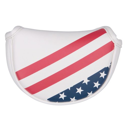 USA Stars and Stripes Print Golf Club Mid Mallet Putter Head Cover Small Mallet Cover for Scotty Cameron Taylormade Odyssey