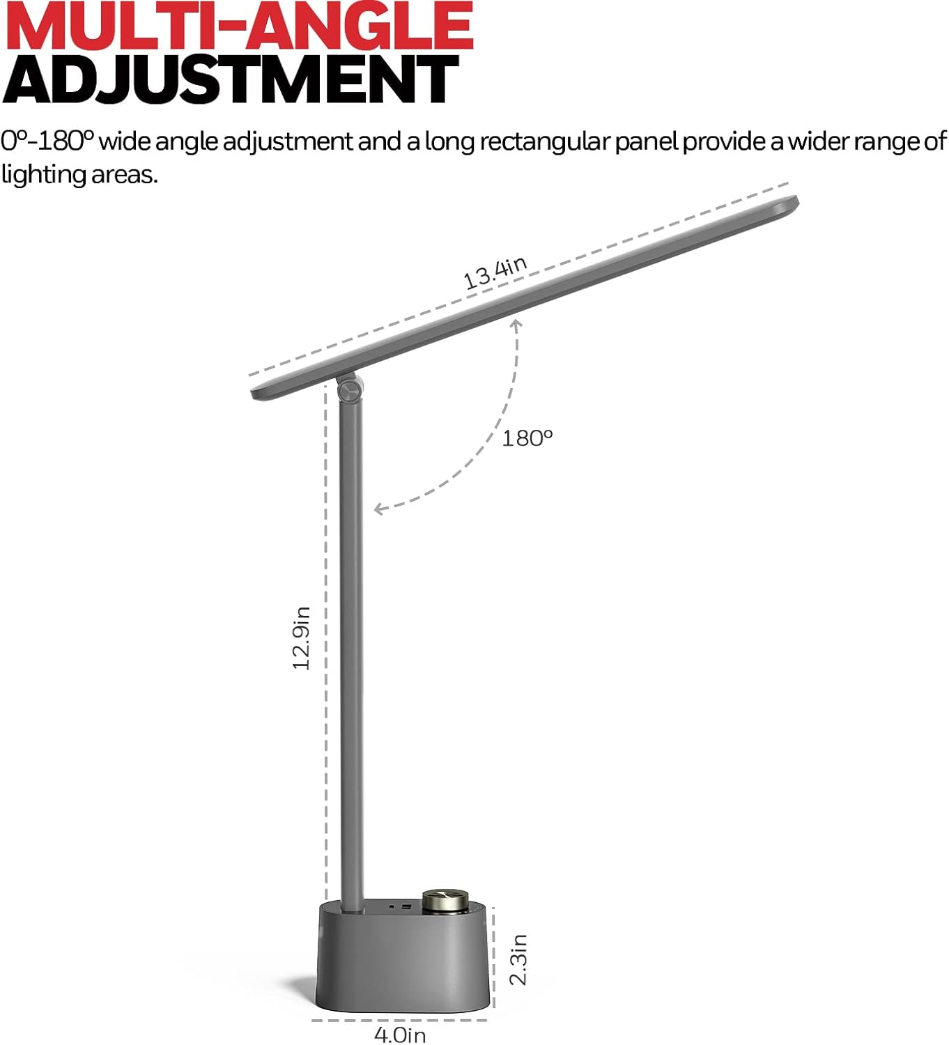 Honeywell H01 Pro LED Desk Lamp - Dimmable Foldable Light with USB Charging & 3 Color Modes for Home Office