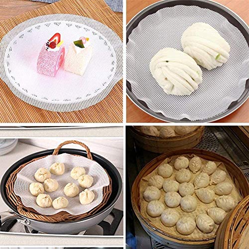 Round Silicone Reusable Steamer Mats - 10 Inch, Set of 4