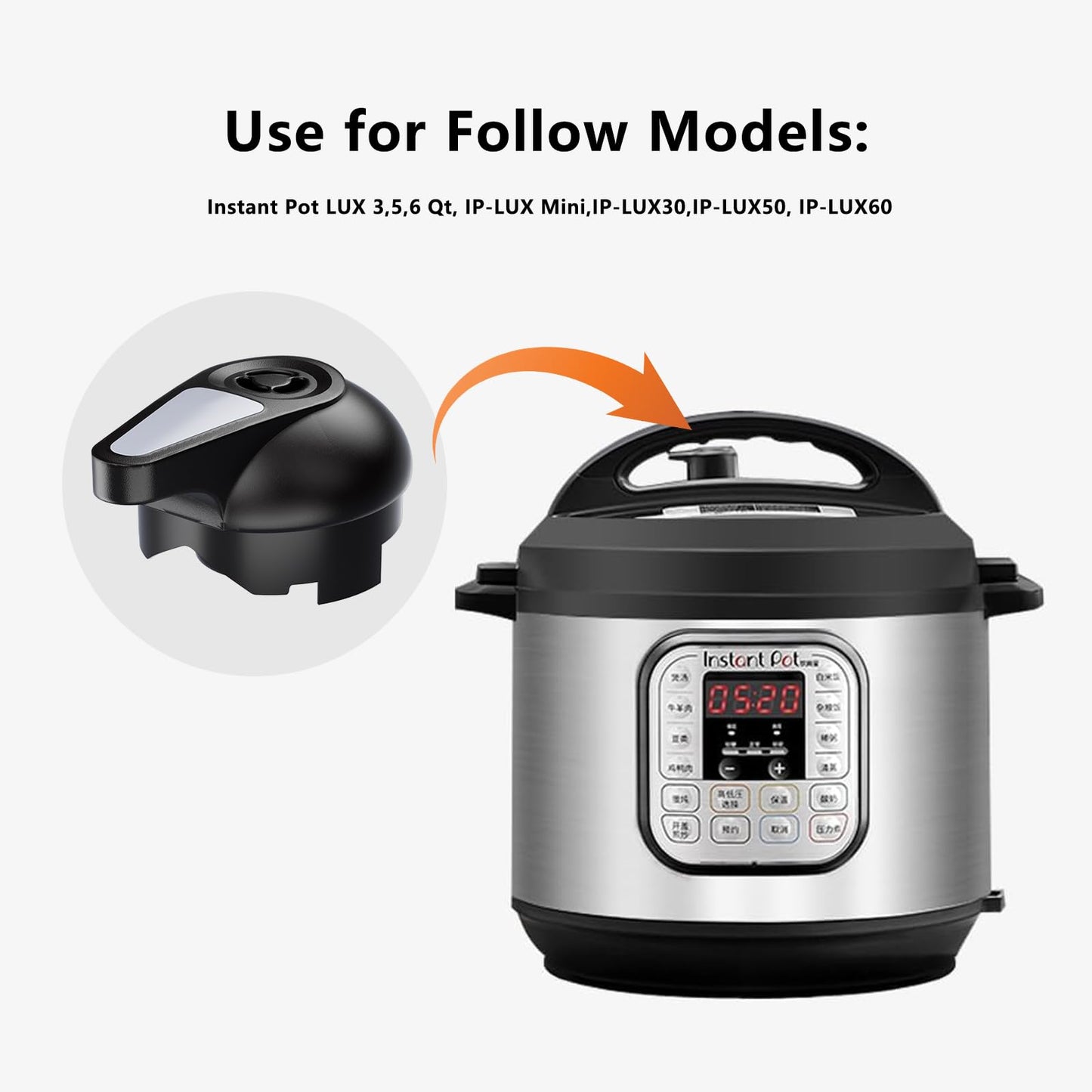 Instant Pot Replacement Valve,ZOZODIA Float Valve Replacement Parts,Steam Release Handle for Instant Pot LUX 3,5,6 Qt, IP-LUX Mini,IP-LUX30,IP-LUX50, IP-LUX60