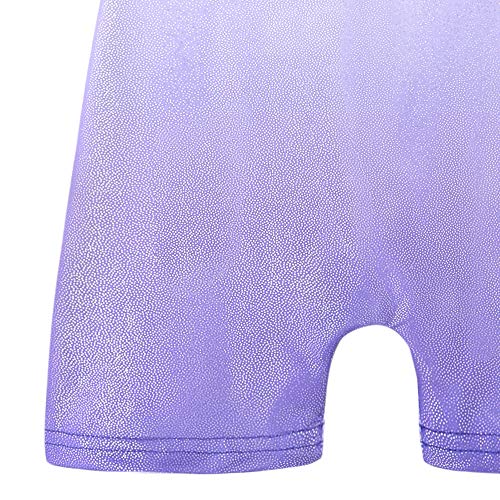 Girls' Gymnastics Leotard with Snowflake Ribbon - Blue/Purple/Hot Pink