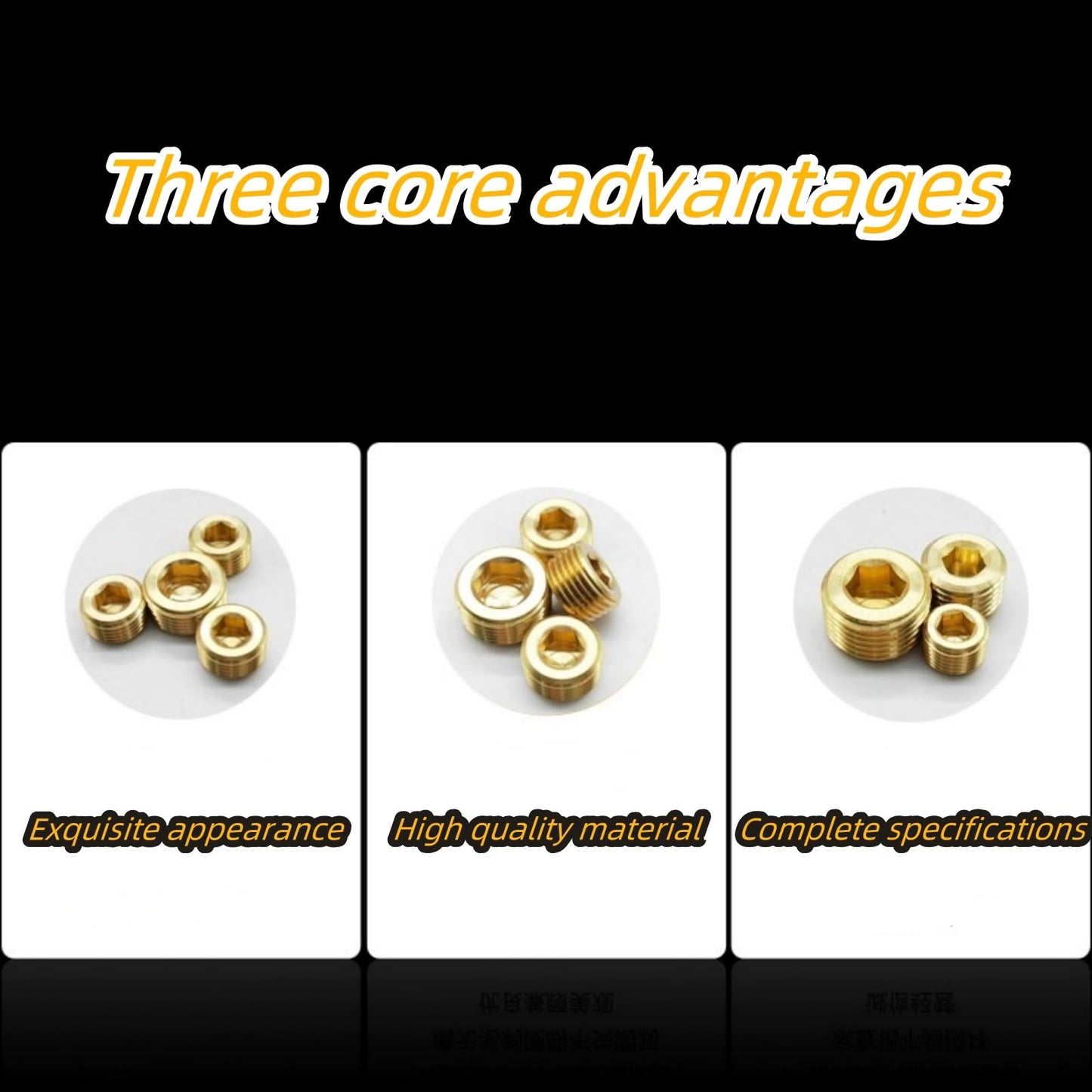 JSMOUID 20PCS 1/4" NPT Brass Male Pipe Plug Fitting Hex Counter Sunk Pipe Plug (1/4" NPT)