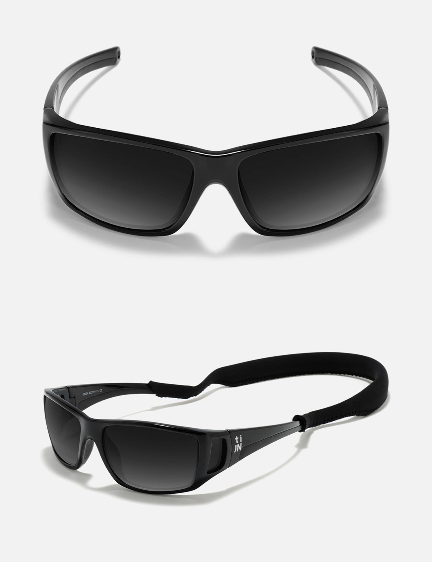 TIJN Polarized Sports Sunglasses for Women Men Lightweight TR90 Wraparound Frame with UV400 Protection for Outdoor Activities