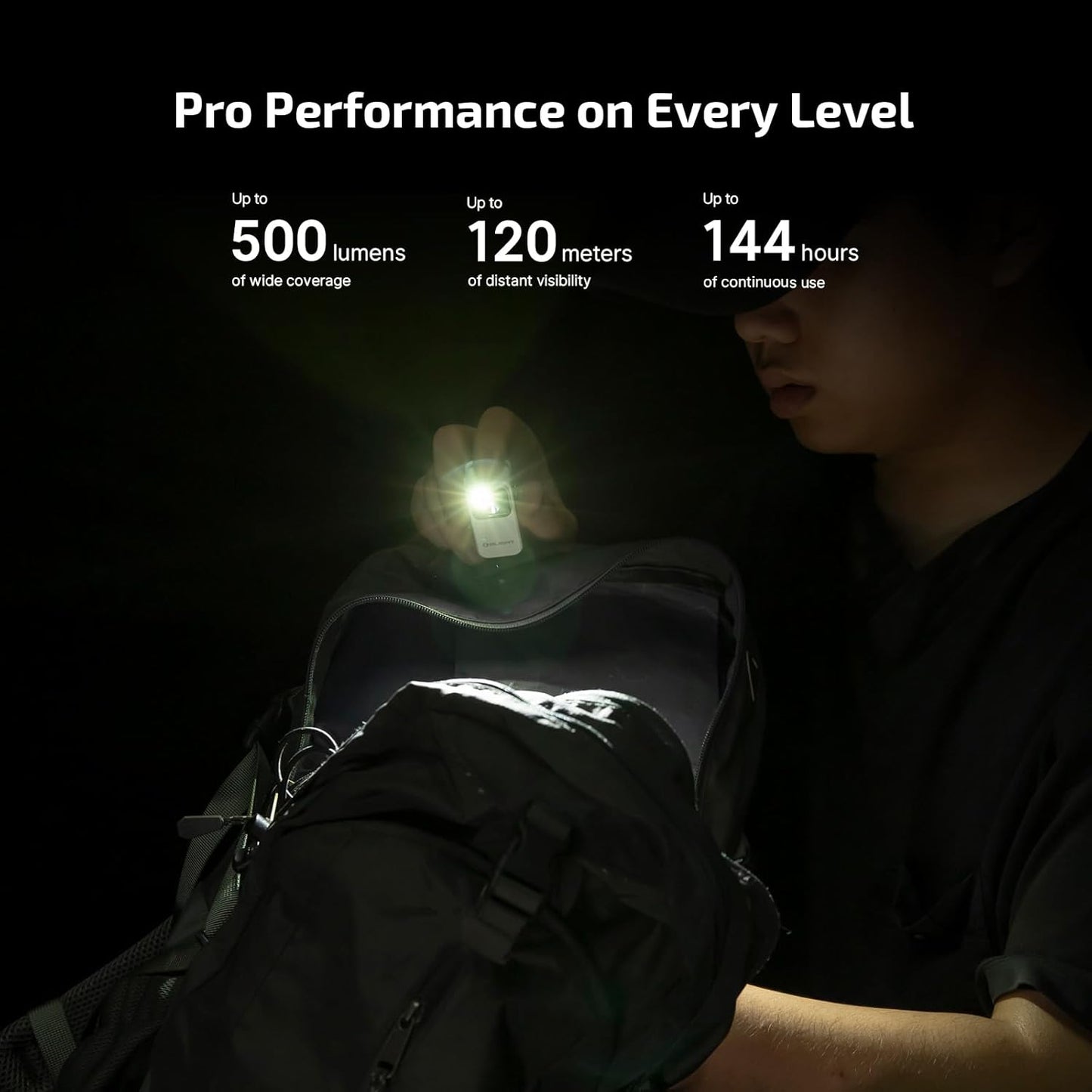 OLIGHT Oclip Pro Rechargeable EDC Flashlight - 500 Lumens, Magnetic Clip-On Light for Outdoor & Indoor Use