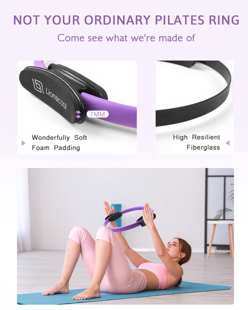 LIONSCOOL Pilates Ring Set (Purple)