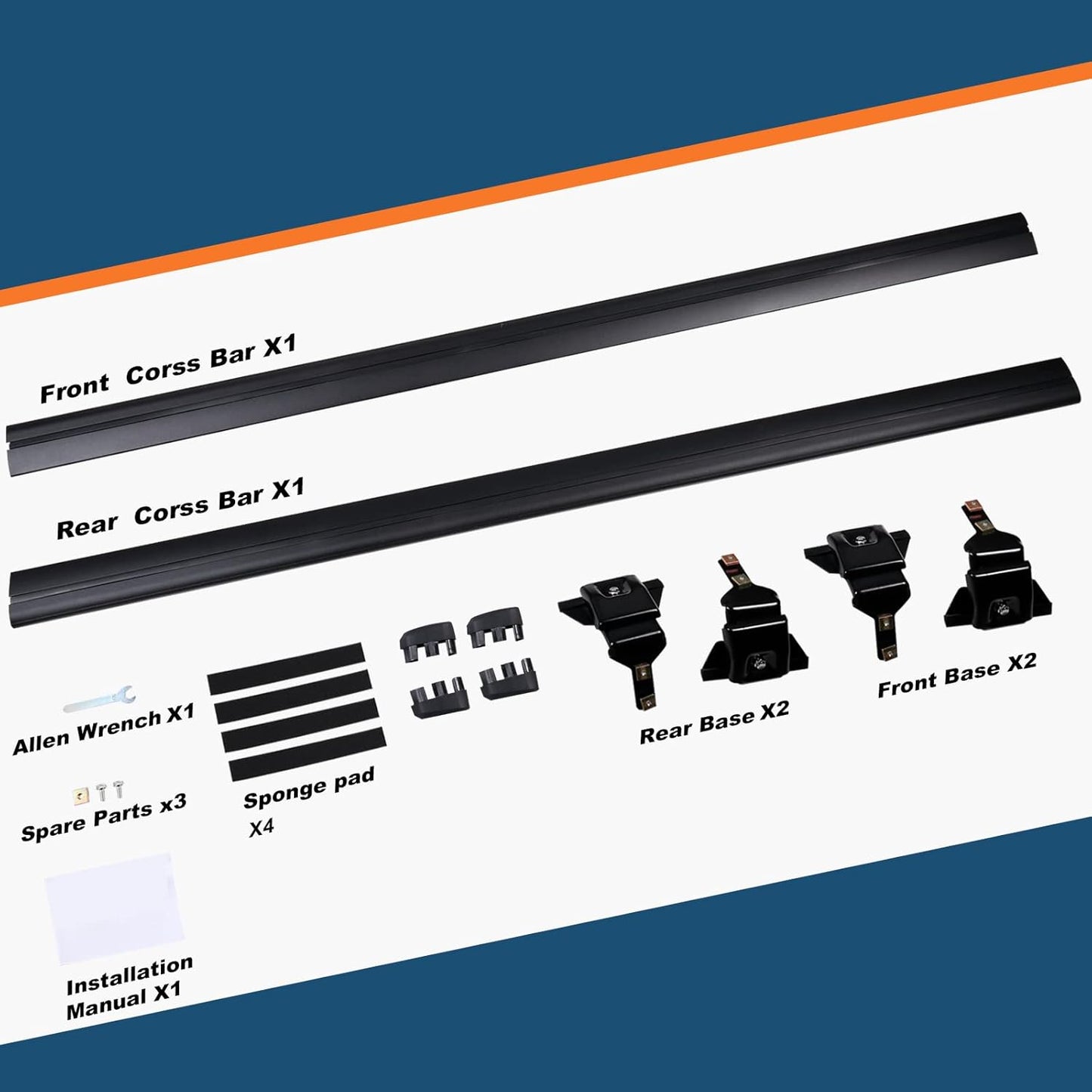 Wonderdriver Heavy Duty Roof Rack Cross Bars - 330lb Capacity for Jeep Wrangler JK JL Gladiator JT (2007-2026) | Aluminum Cargo Carrier