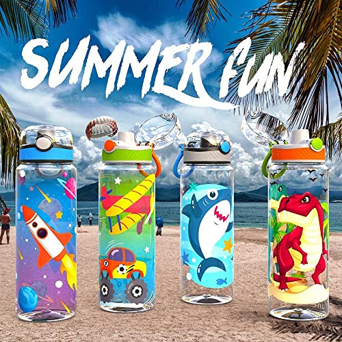 23oz Kids Water Bottle - Dinosaur Design with Chug Lid
