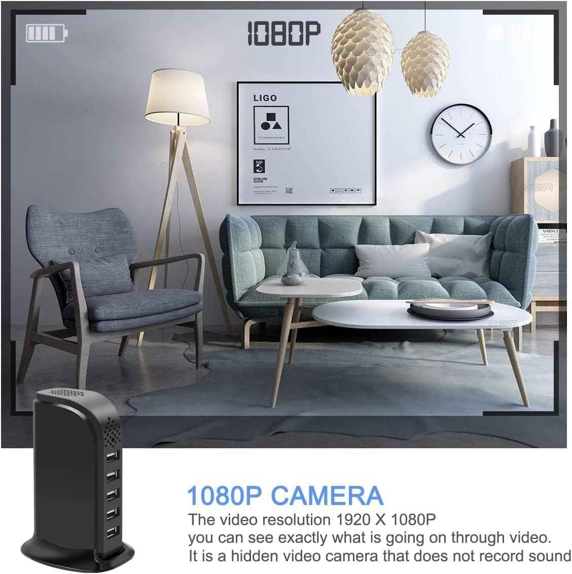 1080P HD Hidden Camera USB Charger - WiFi Nanny Cam with Motion Detection for Home & Office