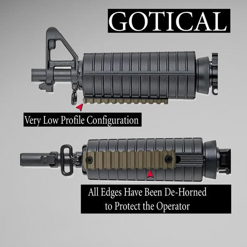 Gotical 11 Slots Rail Compatible with M LOK Handguard Eleven Slots Rail Picatinny Rail (2 Pieces 11 Slot in Dark-Earth Color)