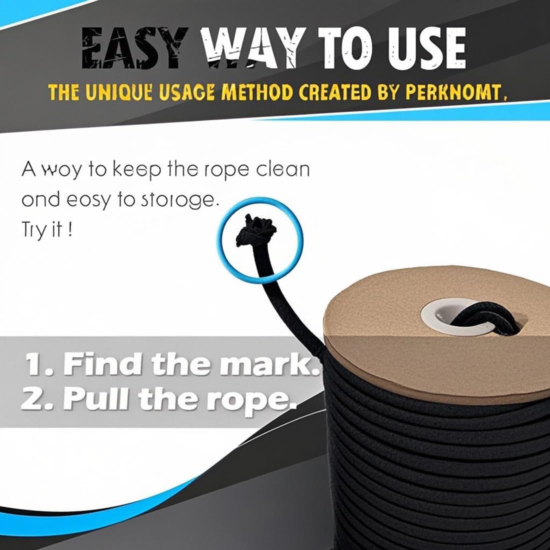 PerkHomy 200 Feet Cotton Rope 3/16" (5mm) Multi Purpose Utility Diamond Braided Cord, Natural Cotton for Clothes Line Camping Crafting Flag Pole, Black